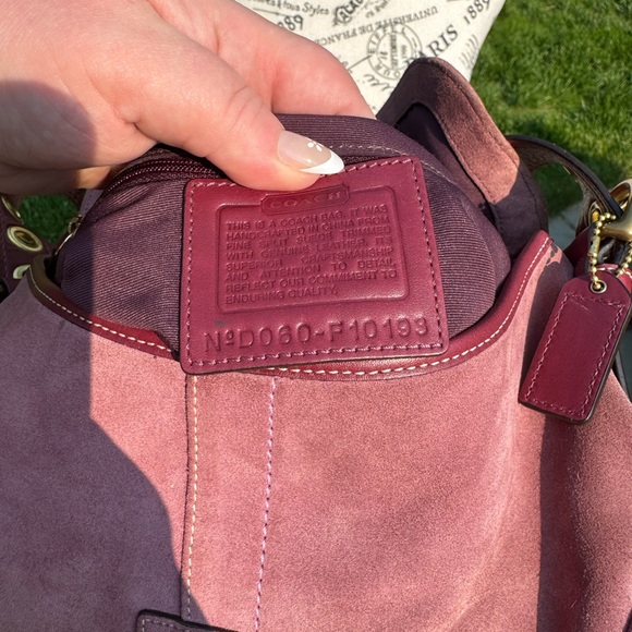 ‼️SOLD‼️Vintage 2006 Coach SoHo Suede Hobo Bag - Mauve - Picture 7 of 8